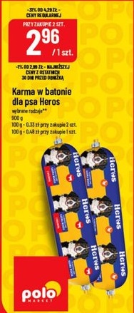 Karma w batonie dla psa Heros