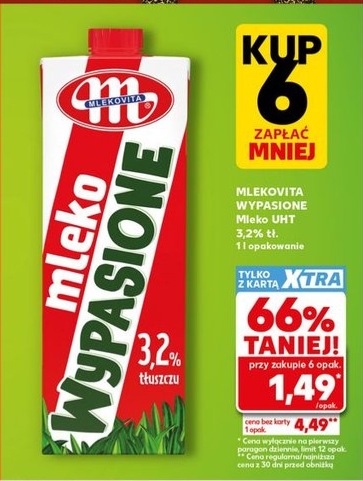 mleko UHT 3,2% tłuszczu
