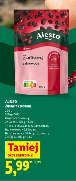 Żurawina suszona