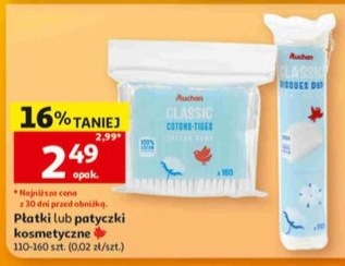 Płatki lub patyczki kosmetyczne
