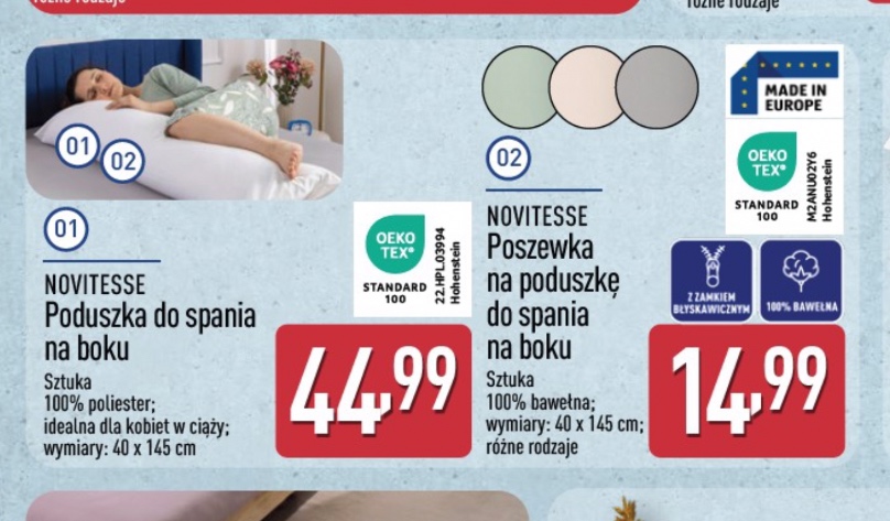 Poduszka do spania na boku