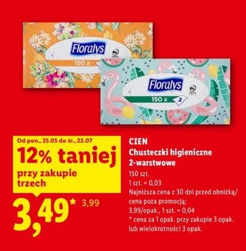 chusteczki higieniczne 2-warstwowe