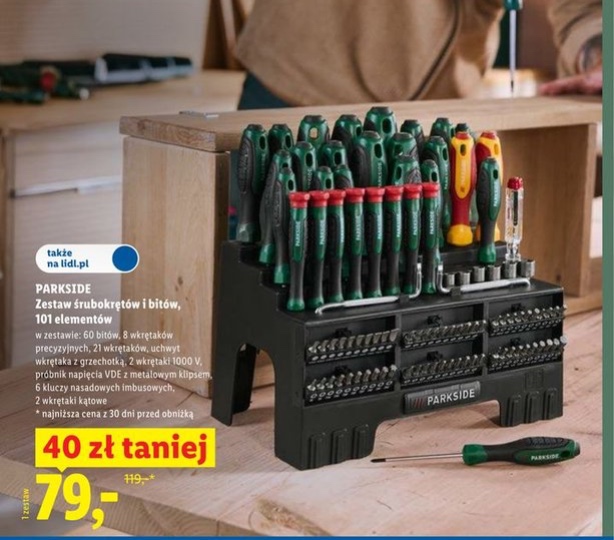 zestaw śrubokrętów i bitów