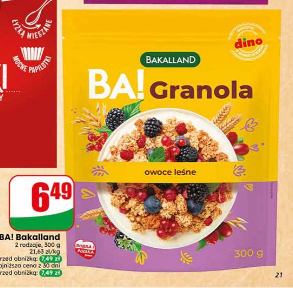 granola owoce leśne