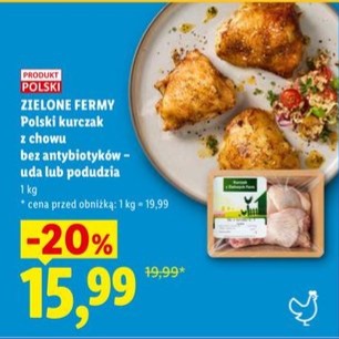 Kurczak z chowu bez antybiotyków uda lub podudzia