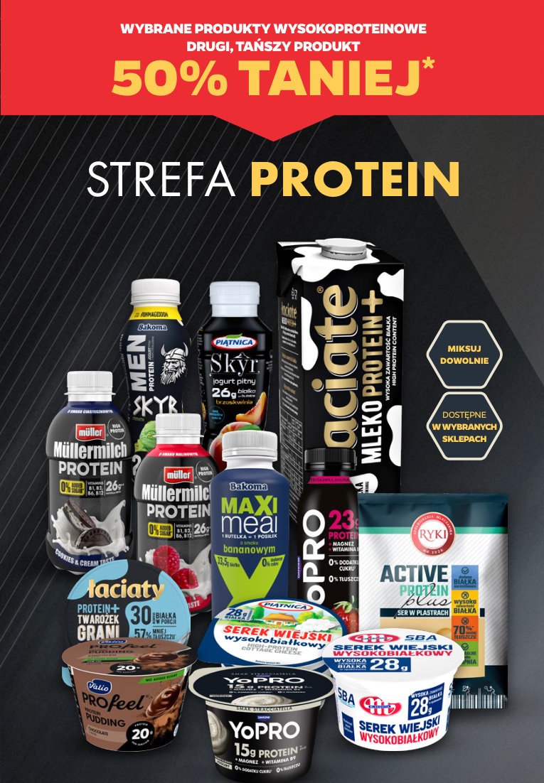 Wybrane produkty proteinowe