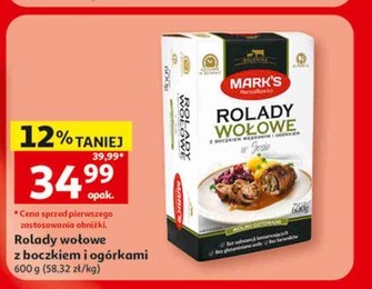 Rolady wołowe z boczkiem i ogórkami
