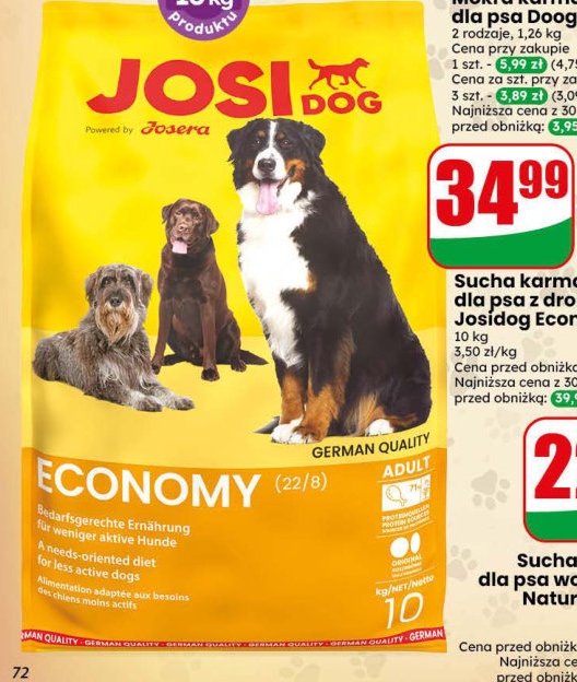 Sucha karma dla psa z drobiem Josidog Economy