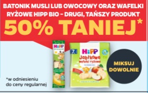 Batonik musli lub owocowy oraz wafelki ryżowe