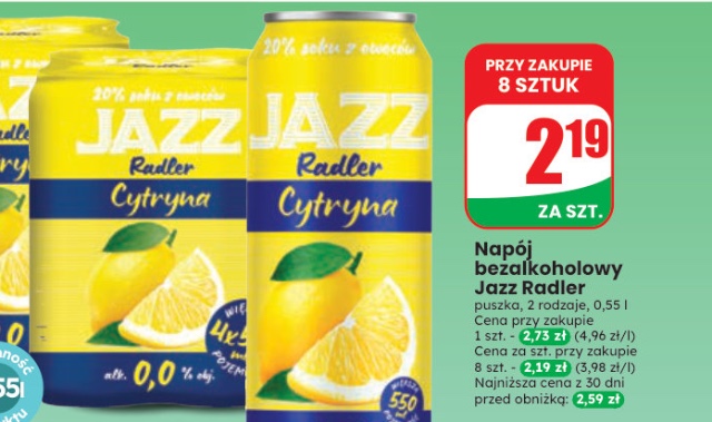 Napój bezalkoholowy Jazz Radler
