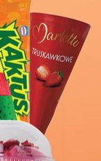 Lody truskawkowe w rożku