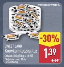 Krówka mleczna, luz