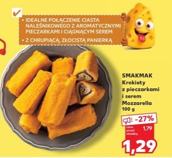 krokiety z pieczarkami i serem Mozzarella