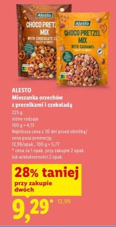 Mieszanka orzechów z precelkami i czekoladą