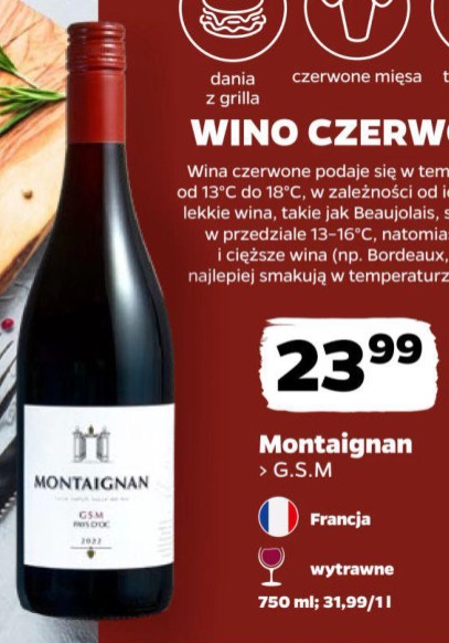 Wino czerwone wytrawne G.S.M.