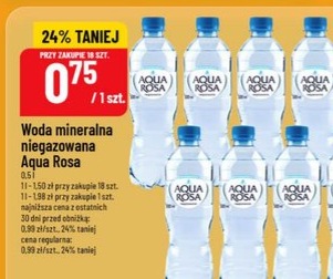 woda mineralna niegazowana Aqua Rosa