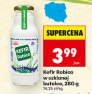 Kefir Robico w szklanej butelce