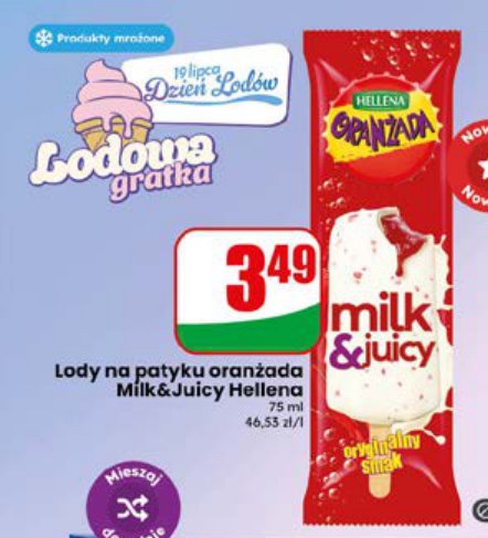 Lody na patyku oranżada