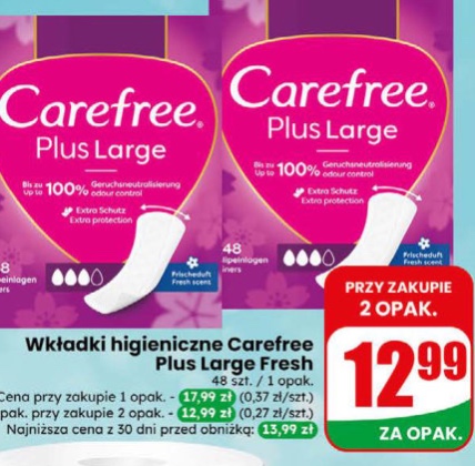 Wkładki higieniczne plus large fresh