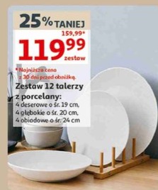 Zestaw 12 talerzy z porcelany