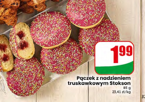 pączek z nadzieniem truskawkowym