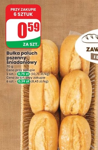 bułka paluch pszenny śniadaniowy