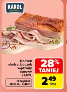 Boczek ekstra wędzony surowy