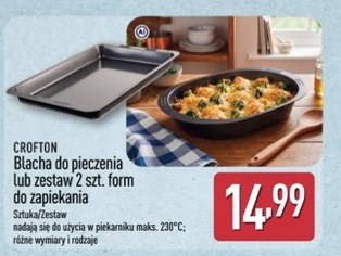 blacha do pieczenia lub zestaw form do zapiekania