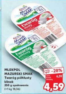 twaróg półtłusty klinek