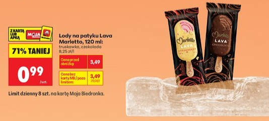 lody na patyku Lava