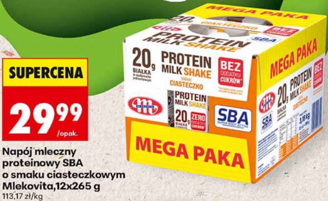 Napój mleczny proteinowy o smaku ciasteczkowym