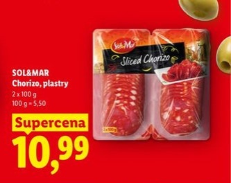 Chorizo, plastry