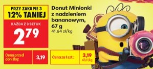 Donut Minionki z nadzieniem bananowym