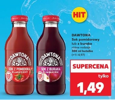 sok pomidorowy lub z buraka