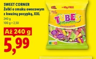 Żelki o smaku owocowym z kwaśną posypką