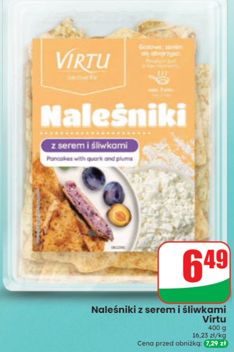 Naleśniki z serem i śliwkami
