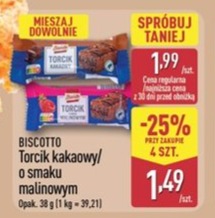 torcik kakaowy/o smaku malinowym