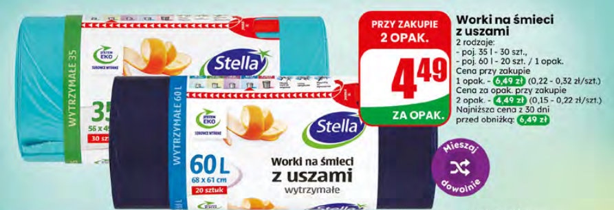 worki na śmieci z uszami