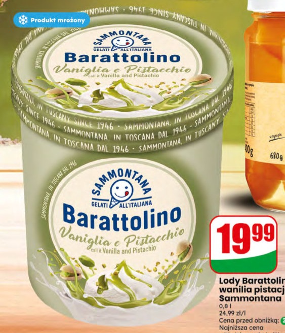 Lody wanilia pistacja
