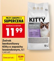 Żwirek bentonitowy kitty o zapachu lawendowym