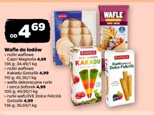 Wafle dekoracyjne rurki i serca