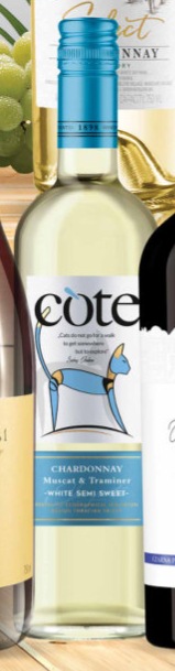 Wino białe półsłodkie Chardonnay Muscat & Traminer