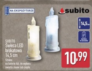 Świeca LED brokatowa