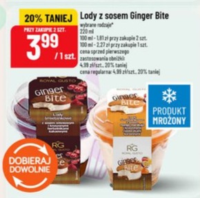 Lody z sosem Ginger Bite