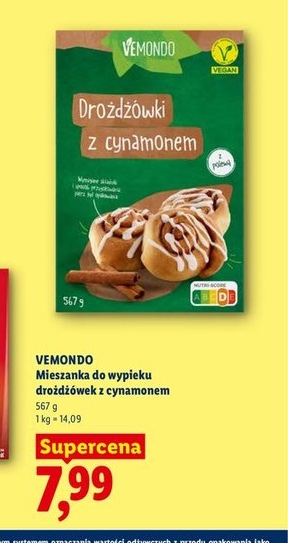 mieszanka do wypieku drożdżówek z cynamonem