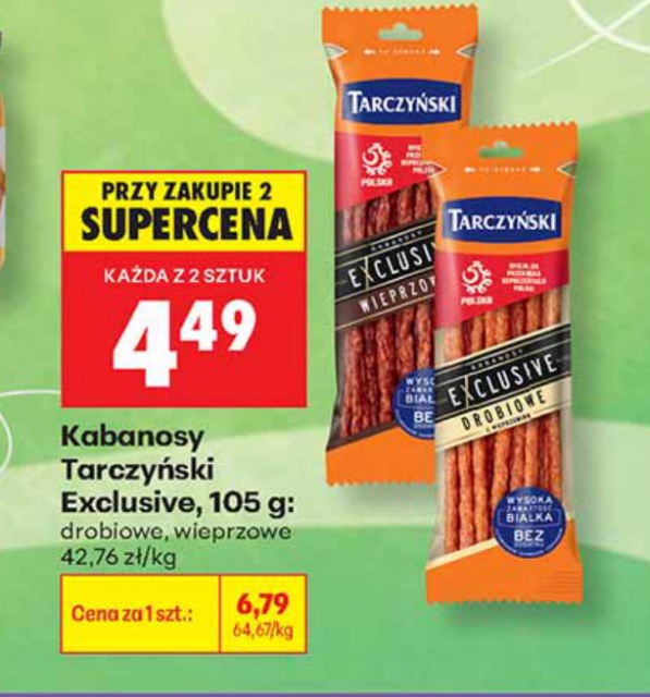 Kabanosy drobiowe wieprzowe