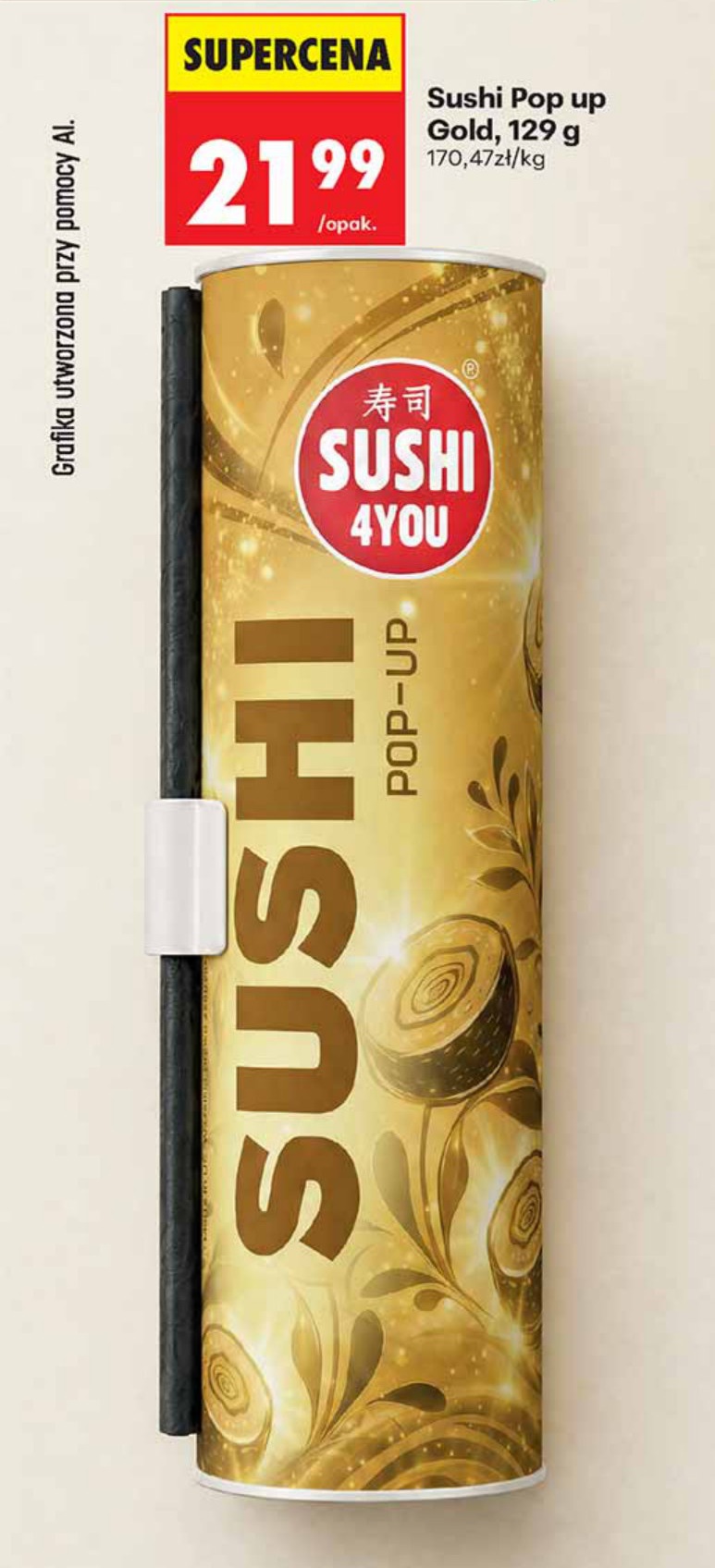 Sushi Pop up Gold