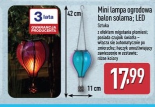 lampa ogrodowa solarna balon