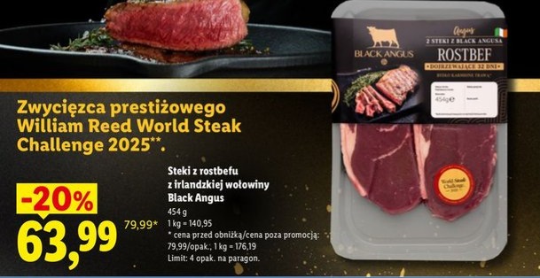 Steki z rostbefu z irlandzkiej wołowiny