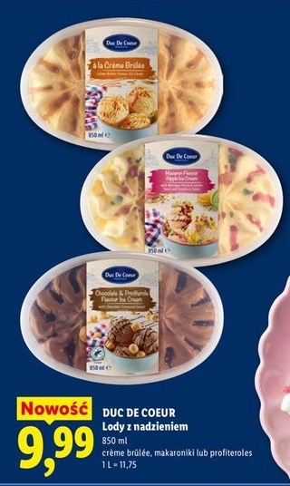 lody z nadzieniem